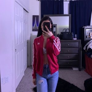 Fuchsia pink adidas jacket